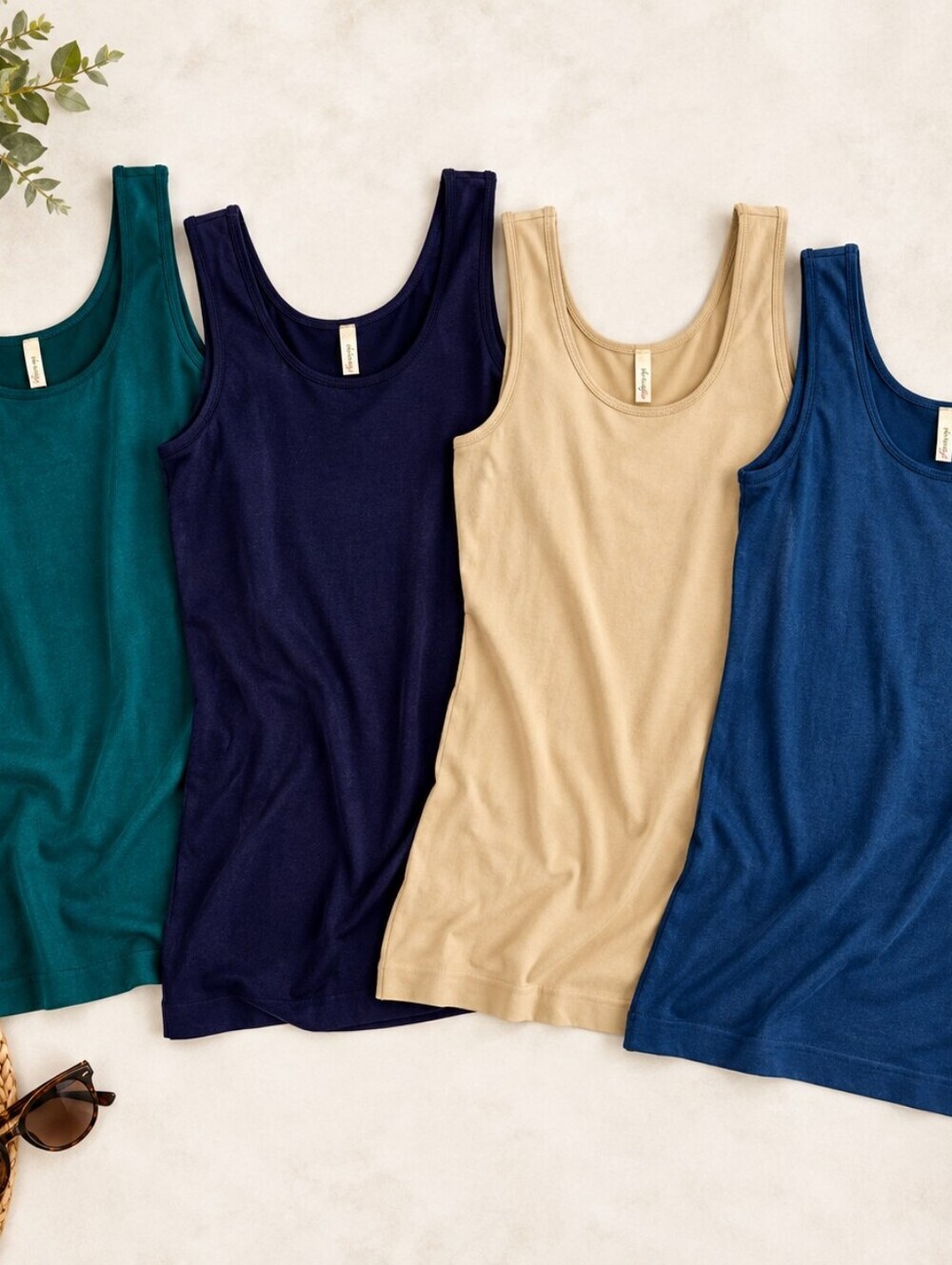 Skinny Tees Lot Of 4 Stretchy Compression One Size Tanks. Ladies